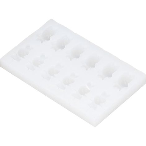 Set Silikonformen mit Teddybären und Tieren für Lutscher, Weihnachtsbäume, Bonbons und Schokoladendekorationen 50-1295 Kätzchen weißes Kaninchen (1/5)