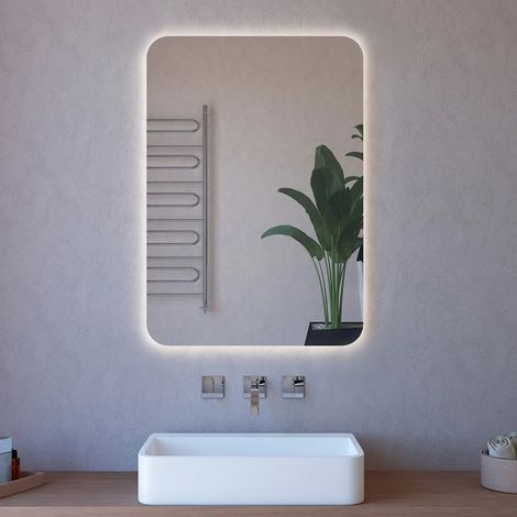 Specchio reversibile 110x90 illuminazione perimetrale LED e spessore 4 mm (1/5)