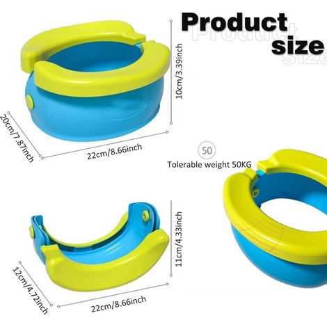 Reise-Töpfchen für Kleinkinder, faltbare, bananenförmige Toilette, blau (1/5)