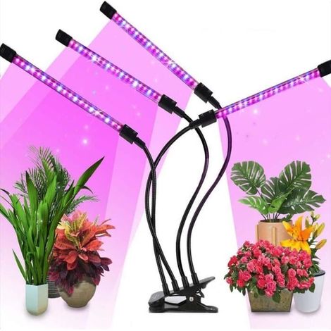 Lampe de croissance pour plantes - Non spécifié - 4 têtes - 40W - 80 LED - Dimmable 10 niveaux (1/4)