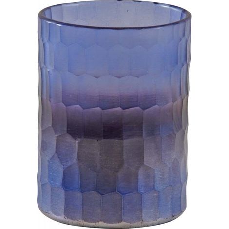 Photophore en verre mosaique violet (1/5)