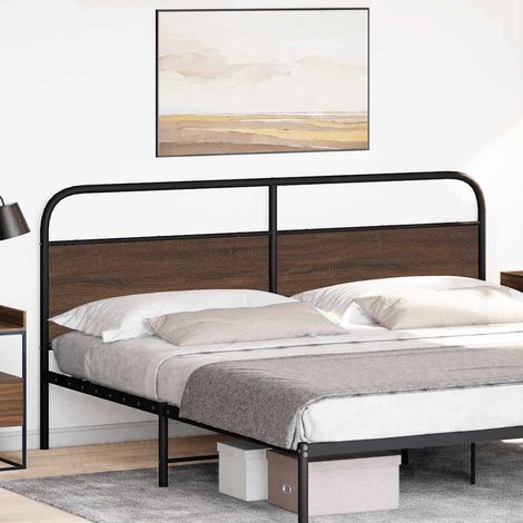 Maison Exclusive - Ersatz-Kopfteil Braun Eichen-Optik 200 cm Stah (1/5)