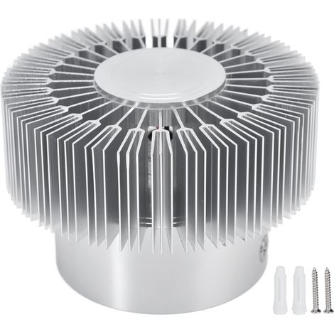 Deckenleuchte [3W LED-Licht, sonnenlichtähnliches Licht], energieeffizient, weiches Licht, Aluminium, 9 cm Durchmesser (1/5)