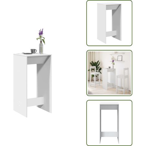 vidaXL Bartisch Weiß 51x50x103,5 cm Holzwerkstoff (1/5)