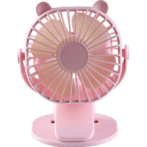 Ventilateur de bureau USB à pince, mini ventilateur de bureau, 3 vitesses, angle réglable à 360°, portable, idéal pour la maison, le bureau, le travail ou les études. (1/5)