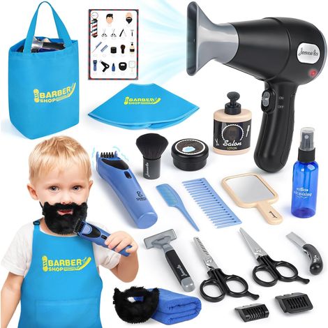 Kids Hair Styling Set, Salon Set with Hair Dryer, Hairdressing Accessories, 3+ Years (1/5)