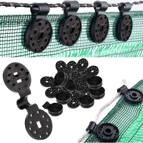Schattiernetz-Befestigungsclips, robuste Klemmen, hochwertige Planenclips, Zaunclips für Gewächshäuser, Gartennetze, Vogelschutznetze, Sonnenschutznetze (100)