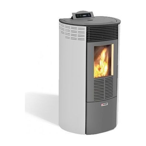 Stufa a Pellet Ventilata King Round 12 8.7kW 200m3 Bianco - 93060