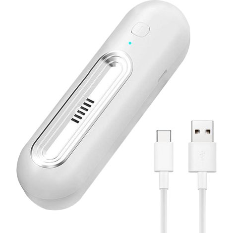 Deodorante per frigorifero, generatore di ozono a ioni negativi e mini deodorante per frigorifero USB a 2 velocità (argento)