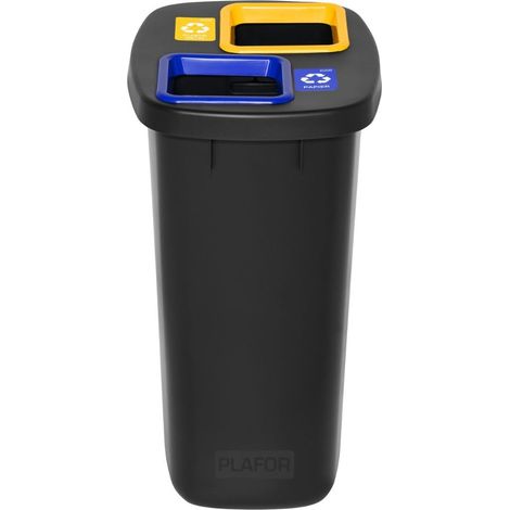 Recyclingbehalter mit zwei fachern - 90 l fassungsvermogen