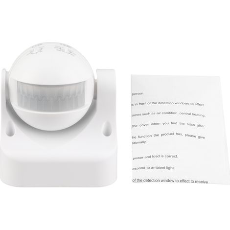 Interrupteur détecteur infrarouge corps humain automatique angle réglable 10A AC110-240V (1/5)