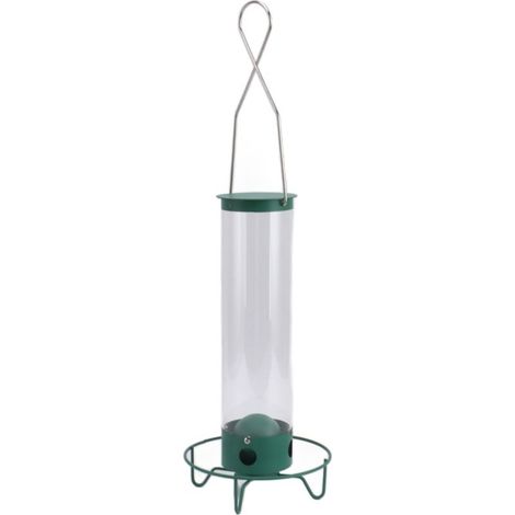 Distributeur d’oiseaux suspendu en fer métallique en forme de colibri, distributeur rotatif anti-écureuil pour oiseaux sauvages, distributeur suspendu en plastique (1/4)
