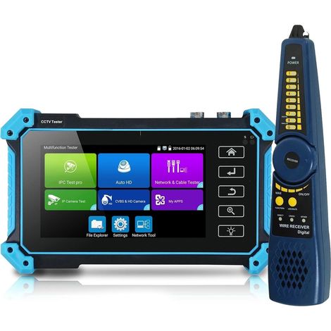 Testeur de vidéosurveillance prenant en charge la caméra IP Testeur De Caméra IP, Moniteur Tout-en-un IPC5200C Plus, Écran Tactile De 5.4 Pouces, Test De Caméra 8MP CVI/TVI/AHD, Sortie DC12V/POE/trace (1/4)