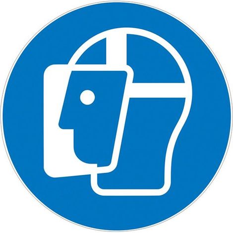 SafetyMarking Gebotsschild Folie D200 mm Gesichtsschutzschild benutzen (1/2)