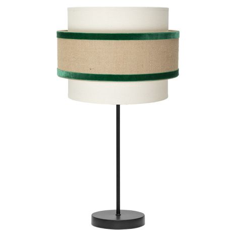 Lampada da tavolo grande "Carnelian" Ø30x64cm 1xE27 (lampadina non inclusa) beige e verde