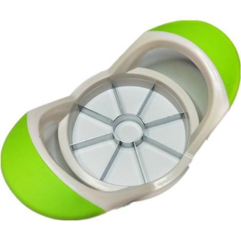 BEBUSINGOTO Cortador de manzanas profesional de acero inoxidable con 8 cuchillas  Pelador de manzanas con palanca descorazonadora  Diseño ergonómico de ABS sin BPA  Cortador de frutas para 8 reban (1/5)
