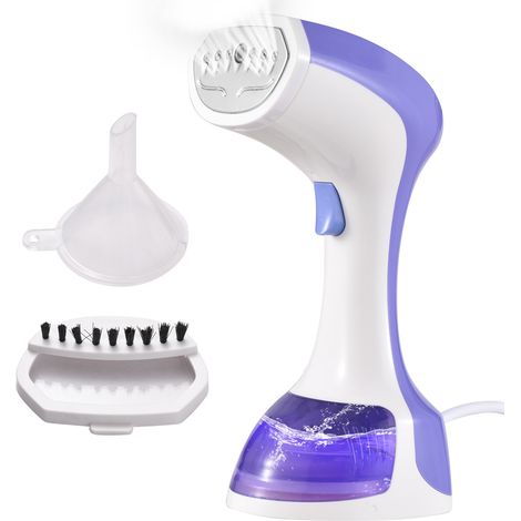Défroisseur vapeur portable 1100W à chauffage rapide avec réservoir d'eau amovible de 120ml (violet) (1/4)