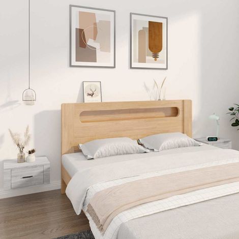 vidaXL Wall-mounted Bedside Cabinets 2 pcs Grey Sonoma 50x36x25 cm (1/5)
