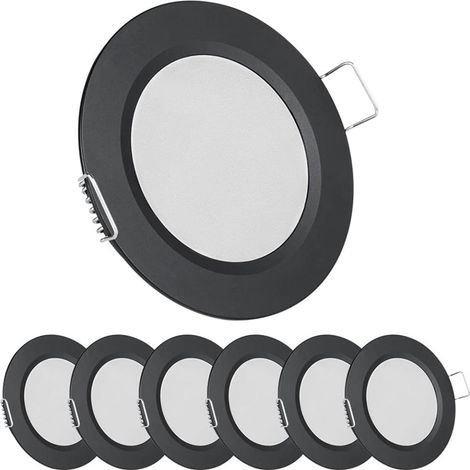 Spot Encastrable LED - 12 V DC - 3000 K - Diamètre 68 mm - Hauteur 13 mm - Coupe 57 à 64 mm - IP64 - Lot de 6