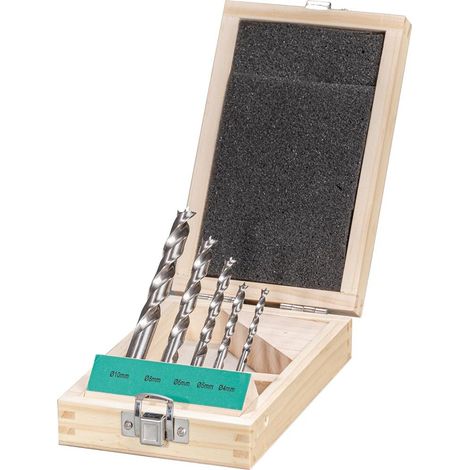 Fortis Holzspiralbohrer Satz HSS 5-tlg. 4,5,6,8,10 mm (1/2)