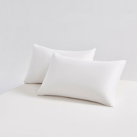 2 taies d'oreiller - Taie d'oreiller - Taies d'oreiller en coton - 48×74cm - Blanches - Coton uni (1/5)