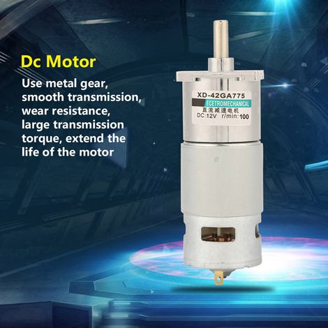 XD-42GA775 Mikro-Gleichstrom-Getriebemotor mit CW/CCW-Drehzahlregelung (100 U/min, 12 V) (1/5)
