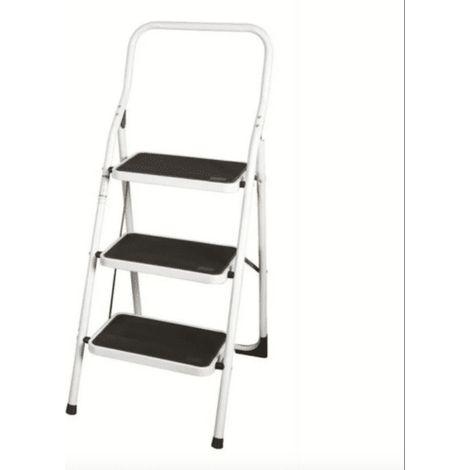 SGABELLO STEP SCALA SCALETTA 3 GRADINI SCALINI ANTISCIVOLO SCALETTO 123x48x7cm V