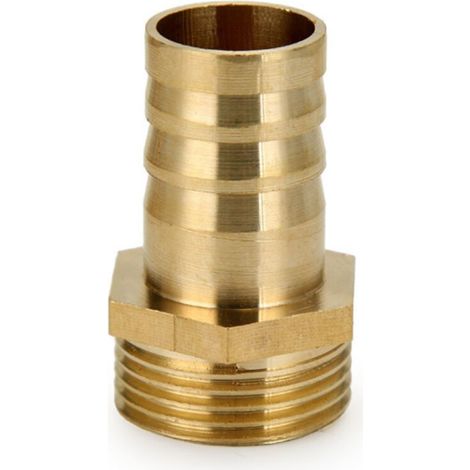 4pcs Raccord Cannelé Laiton Tuyau Connecteur Adaptateur 6mm4.5mm Barbeléx Mâle 1/4" G (1/4)