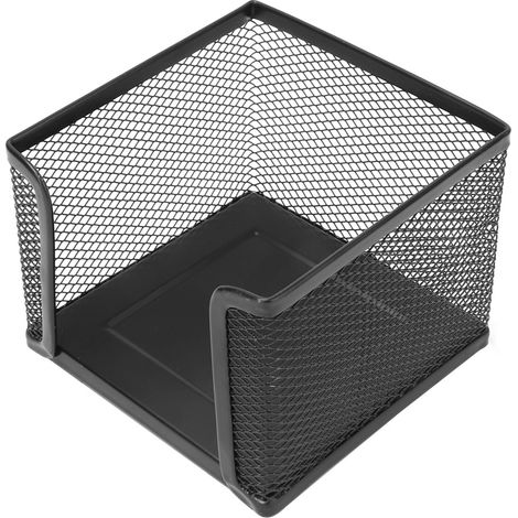 Boîte à notes adhésives en métal grillagé pour bureau, étagère de bureau, porte-cartes, support, organisateur