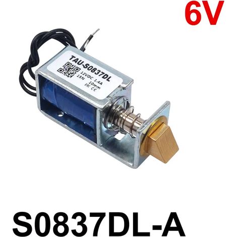 Elektromagnetisches Schloss TAU-S0837DL CC 6V/12V/24V, 10 mm Auswurf, passend für Schranktüren S0837DL A 6V 15N (1/5)
