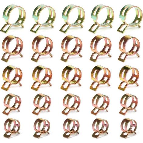 Fascette stringitubo a molla da 5-9 mm, 5 misure, set da 50 pezzi, fascette stringitubo in silicone per tubi dell'aria e dell'acqua. (1/5)