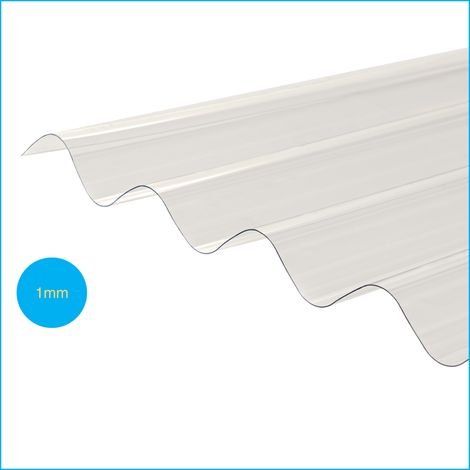 Solstice Corrugated Polycarbonate Sheet Clear 2000mm x 950mm x 1mm