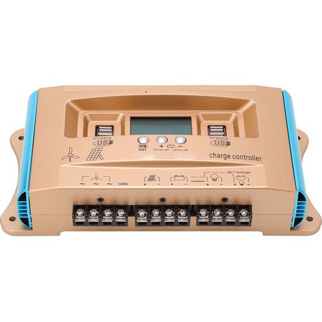 Régulateur de charge solaire MPPT 30A ABS, paramètres réglables, panneau solaire 12V 24V 36V 48V 60V, boîtier robuste, contrôleur intelligent. (1/5)