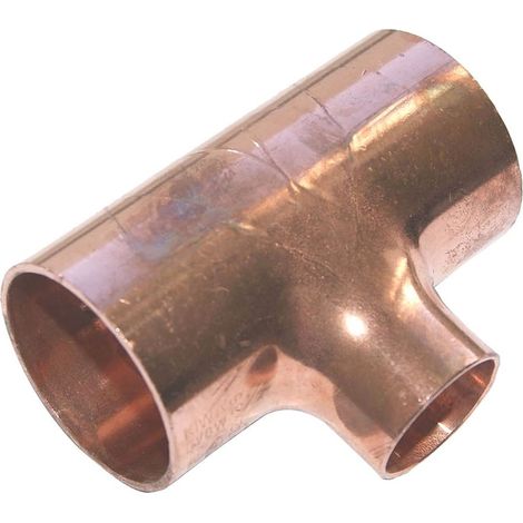 VIEGA 95130 Tee Ridotto Femmina Ø35X22X35 In Rame A Saldare - 104375 (1/3)