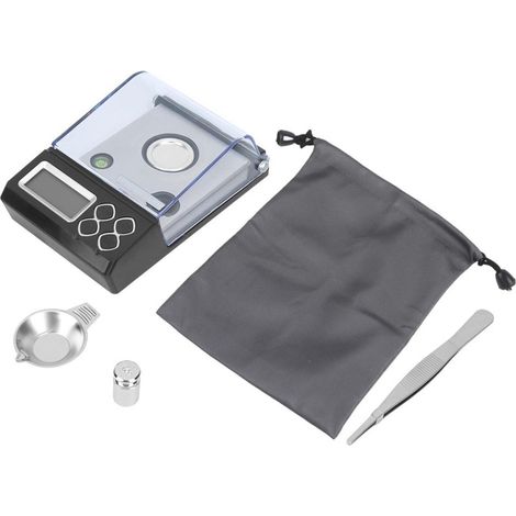 Balanza Digital Mini - 20 g / 0.001 g - Para Laboratorio Joyería Farmacia - Con Tapa Antiviento - 1 Unidad (1/5)