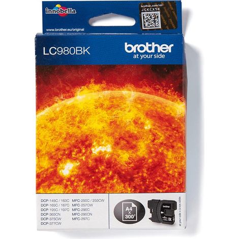 Brother LC 980BK Cartuccia d'Inchiostro 1 pz Originale Nero (1/4)