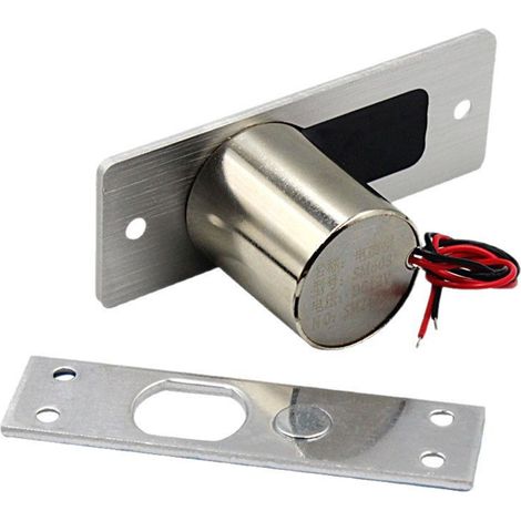 Serrure Électrique Encastrable SM603 Mini 12V/24V Étanche – Verrou Électromagnétique pour Porte en Verre et Bois avec Retour 5 Fils 1 Pièce, Argent