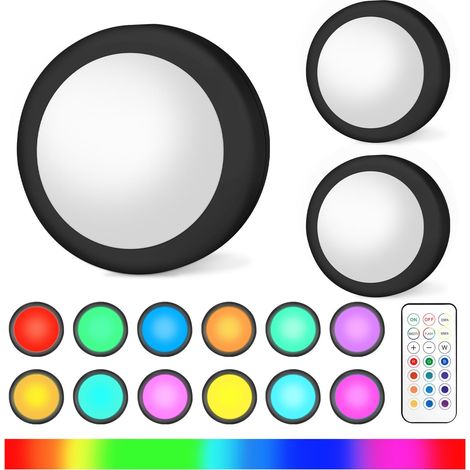 ZHIJIA PREMIUM Lot de 3 réglettes LED armoire RGB 16 couleurs sans fil - Sincronisation lumineuse (1/5)