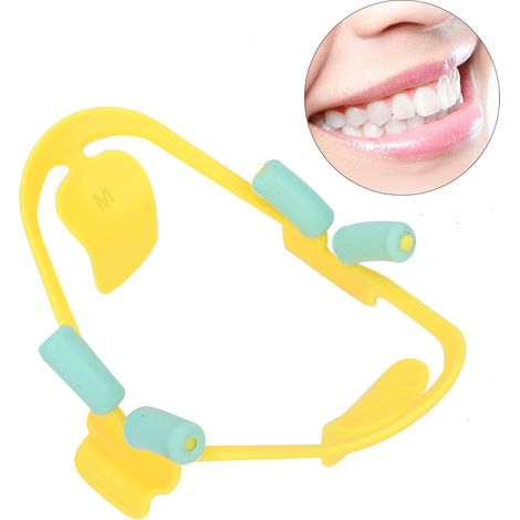 Écarteur buccal dentaire 3D jaune pour orthodontie, séparateur de lèvres et joues (1/5)