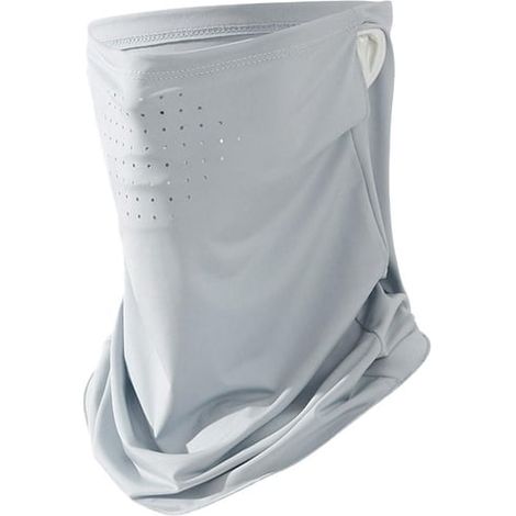 Mascarilla facial de verano para mujer, transpirable, con protección solar, calentador de cuello deportivo, toalla/mascarilla facial con protección solar - gris claro