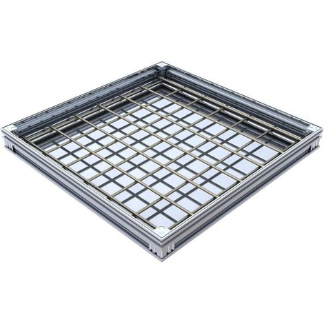 Alucover - Couvercle à carreler étanche - ACO - 70 x 70 cm 72,5 mm