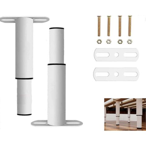 Verstellbare Schrankfüße (2 Stück), verstellbare Bettfüße für schwere Betten, Mittelrahmen, Lattenrost, ausziehbare Couch- und Möbelfüße aus Metall, Ersatzteil – 7 Zoll (18 cm) und 13 Zoll (33 cm) – W