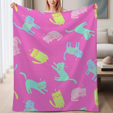 Couverture de lit en polaire, jeté doux et chaud de printemps, légère et luxueuse en microfibre de polyester, décoration intérieure, excellent cadeau pour hommes femmes,6080 pouces (1/4)