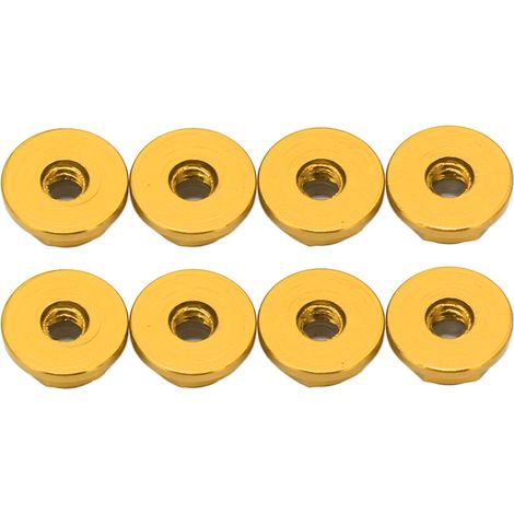 Stück M2-Selbstsicherungsmuttern aus Aluminiumlegierung mit Anti-Lösen-Nylon-Auskleidung für SCX24, Gold (1/5)