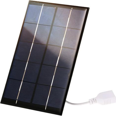 Chargeur solaire portable portable pour téléphone portable avec panneau solaire pour camping, randonnée, voyage (2W/5V) (1/5)