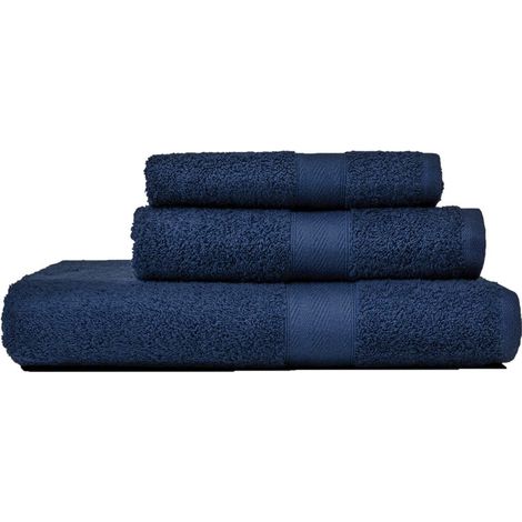 Juego De Toallas De Rizo Azul Muebles De Baño Invitados + Cara + Toalla   Teddy