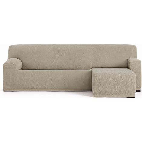 Copridivano Troya elastico penisola destra beige bracciolo corto 250/310 (1/5)