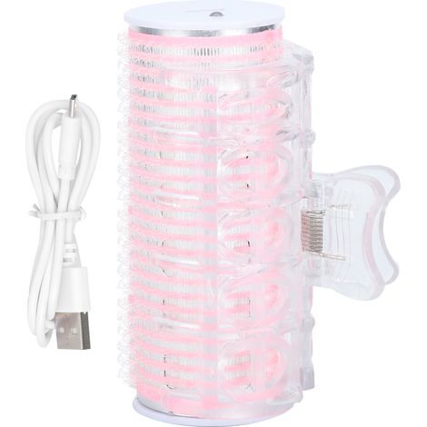 Mini Curleur Électrique Rose pour Franges - Outil de Coiffure Portable USB (1/5)