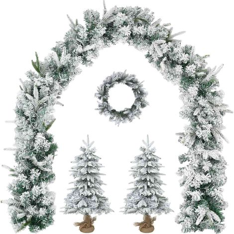 Mini Weihnachtsbaum 45 cm PVC und PE Grün und Weiß vidaXL (1/5)