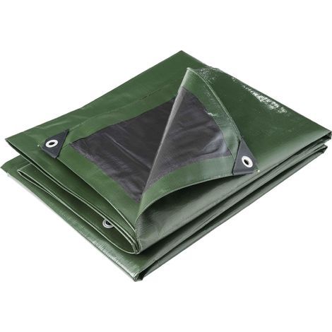 Plane 2x3m Polyethylen 240g/m2 Grün UV-beständig Aluminiumösen Garten (1/3)